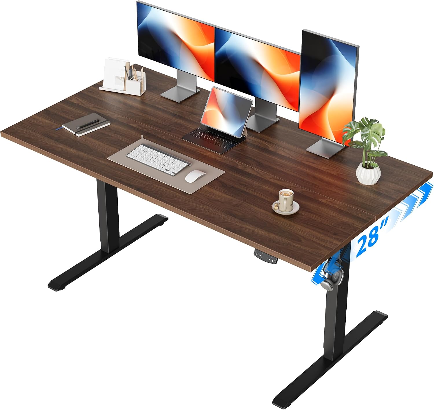 Home Office Work Table - 전동식 스탠딩 데스크, 55 x 28인치