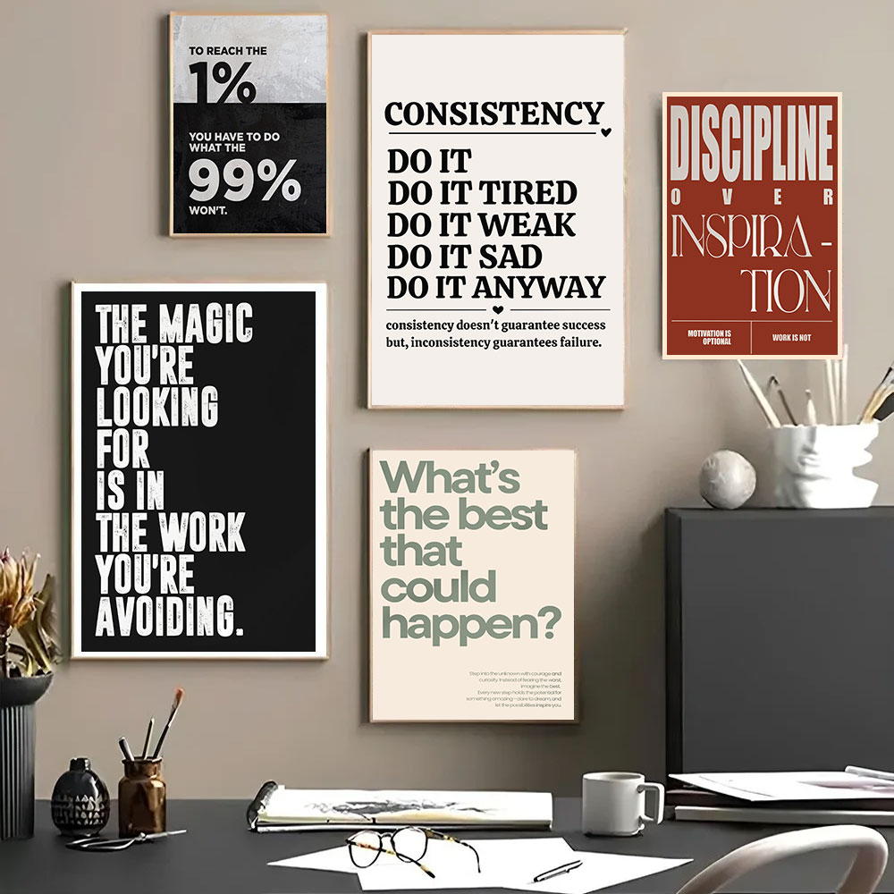 Home Office Room Inspiration - 미니멀리스트 영감을 주는 명언, 동기 부여를