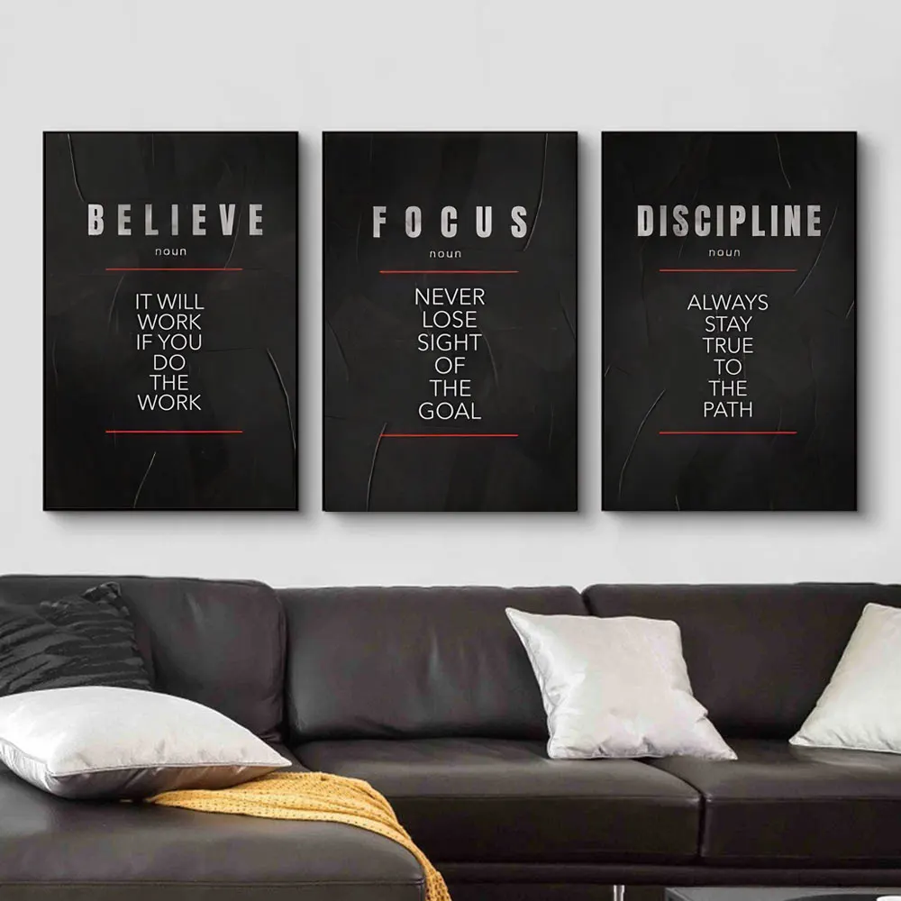 Home Office Room Inspiration - 질서와 집중력에 대한 정의 포스터, 동기