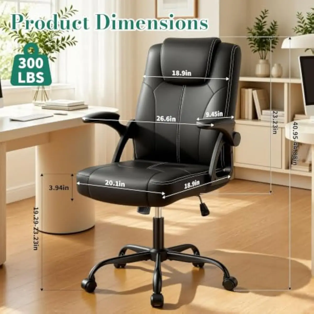 360도 회전이 가능한 베이스와 최대 125도까지 조절 - Ergonomic Office Chair 리뷰 및 가격