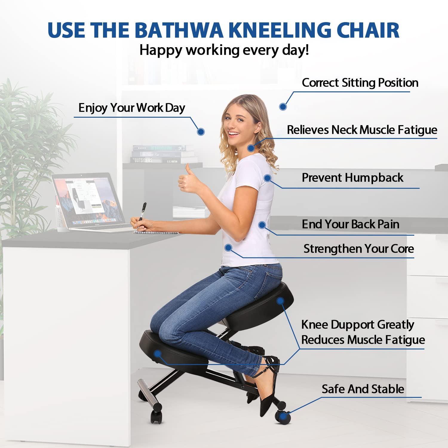 사무실용 인체공학적 무릎꿇이 의자, 가정 및 사무실용  - Ergonomic Office Chair 리뷰 및 가격