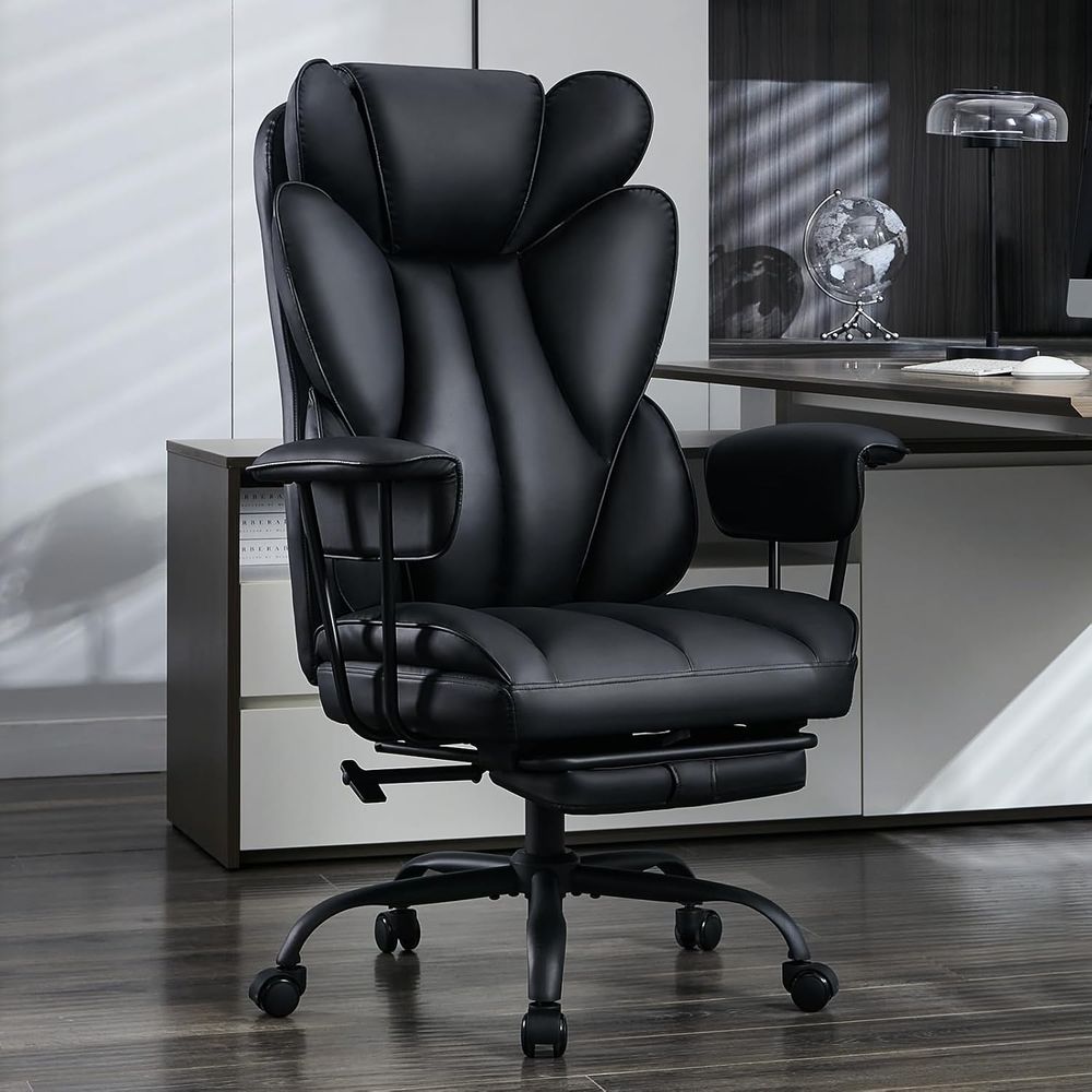 크고 키가 큰 사무실 책상 의자 - 발 받침대가 있는  - Ergonomic Office Chair 리뷰 및 가격