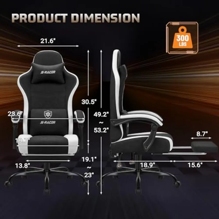 성인용 게이밍 의자로, 마사지 기능과 발 받침대가 있으 - Ergonomic Office Chair 리뷰 및 가격