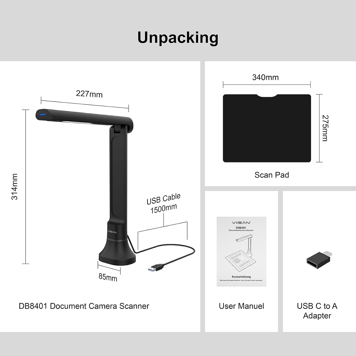 VIISAN DB8401 16MP 문서 카메라(사무실  - Document Scanner Portable 리뷰 및 가격