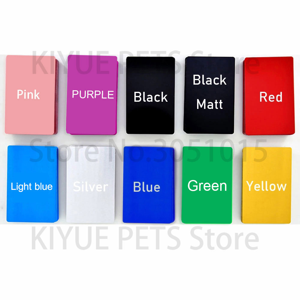 100PCS 휴대용 금속 명함 알루미늄 공백 0.2mm - Home Office Logo 리뷰 및 가격